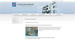 Desktop Screenshot of praxisklinik-mannheim.com