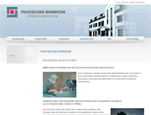 Tablet Screenshot of praxisklinik-mannheim.com